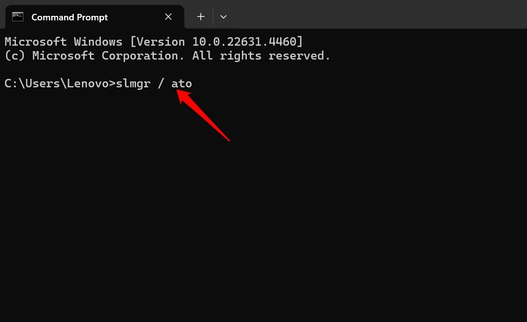 how to activate Windows OS from command prompt