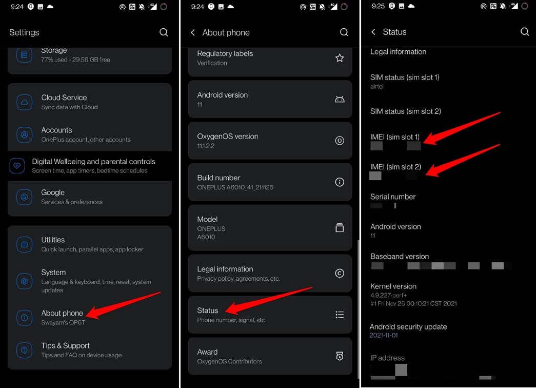 how to check IMEI number on Android