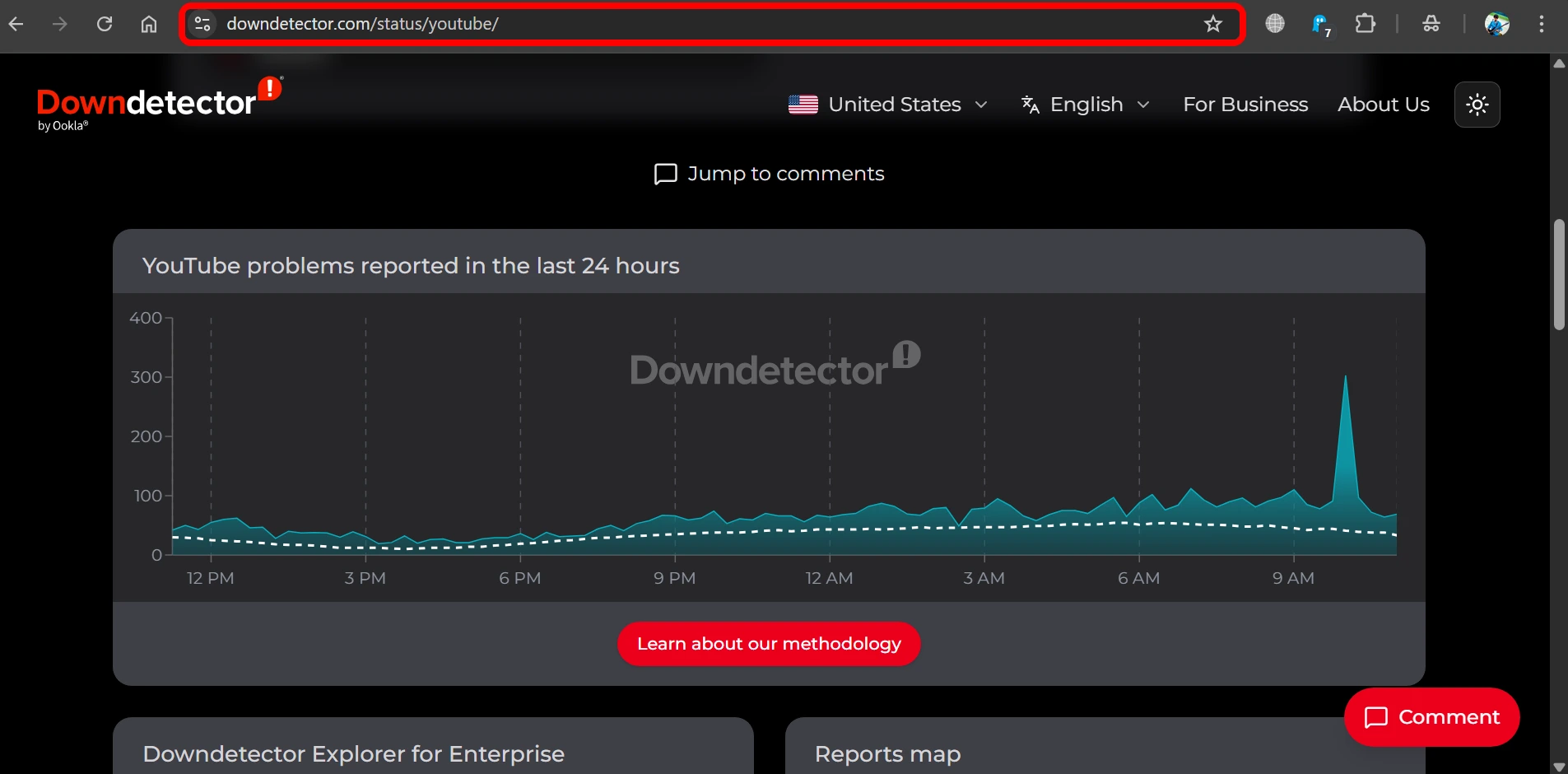 how to check if YouTube is down