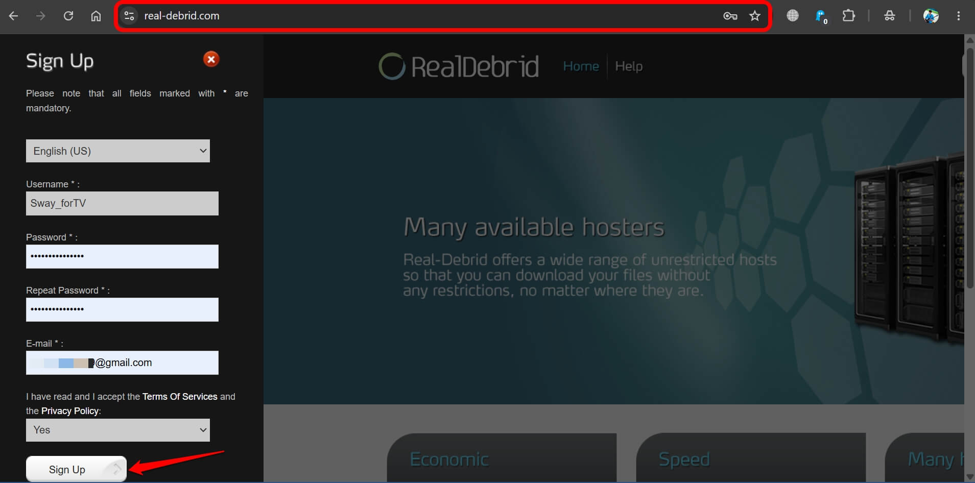 how to create a real debrid account