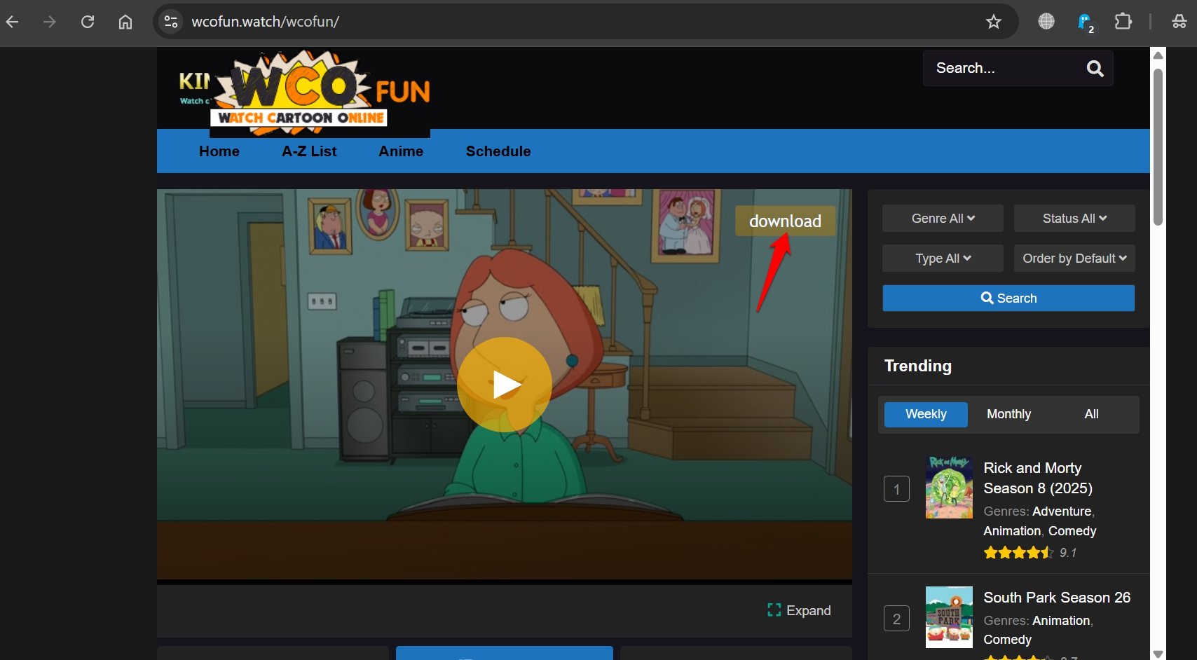 how to download videos on wcofun