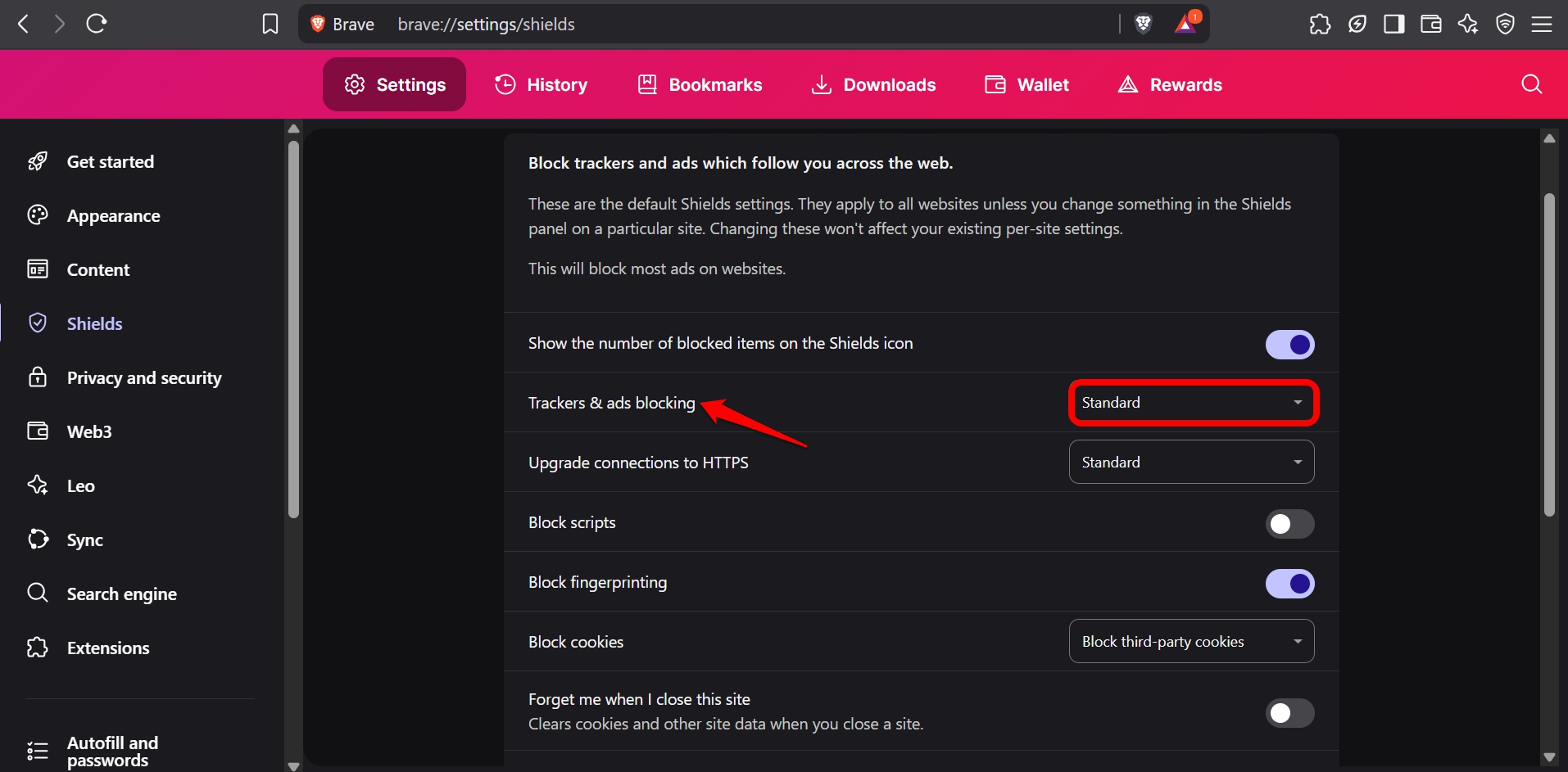 how to enable YouTube ad block on Brave browser