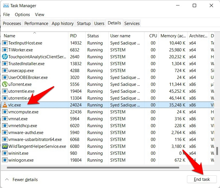how to end task of an app executable in windows 11