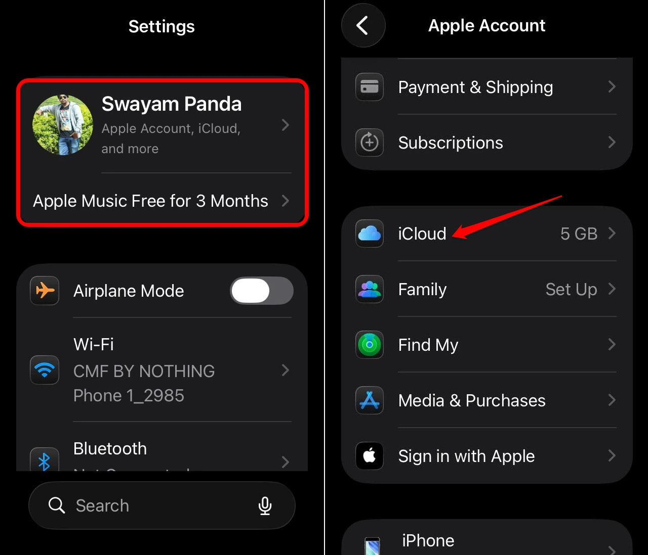 how to find iCloud on iOS 26