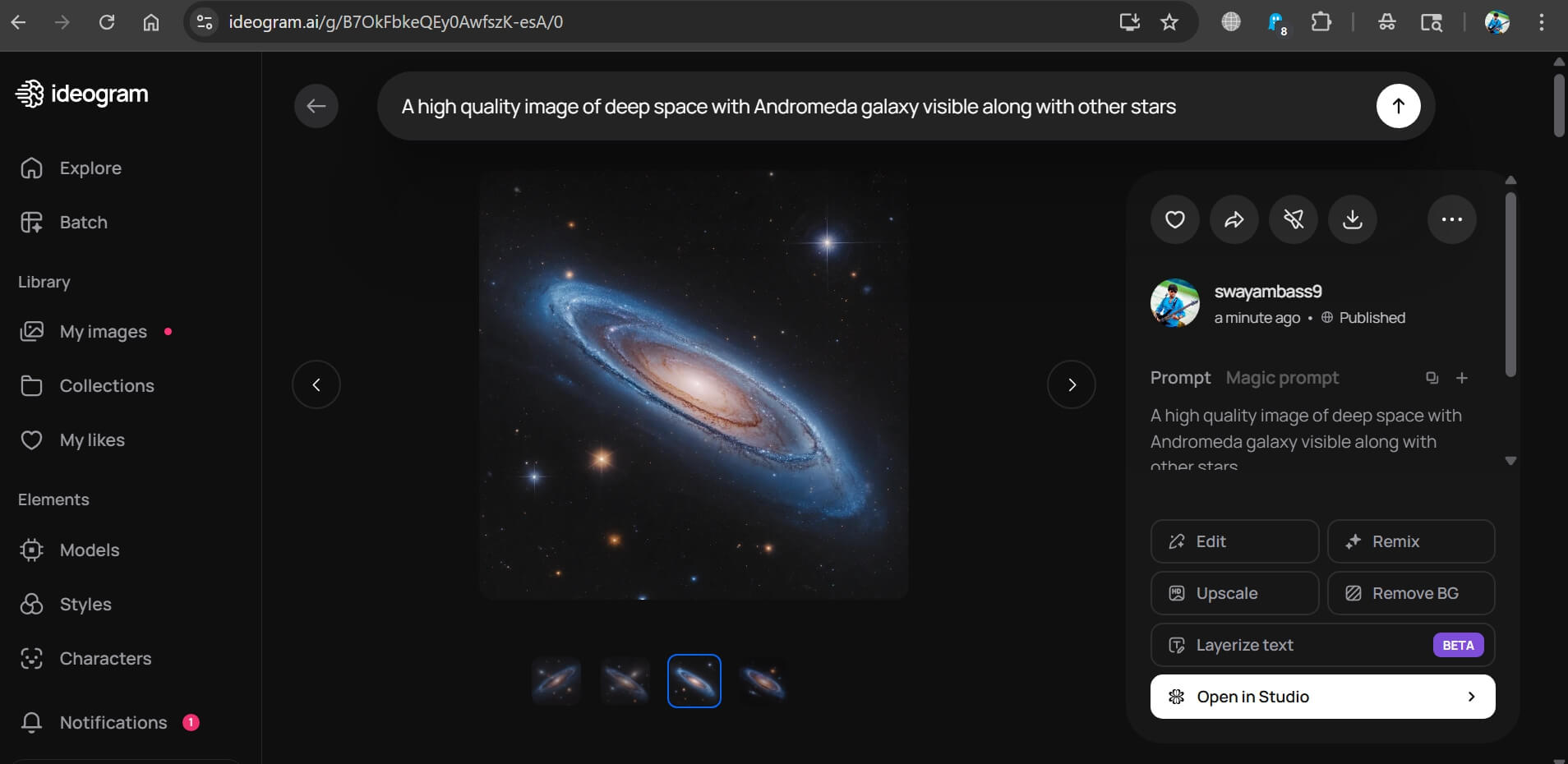 how to generate AI image using Ideogram for free