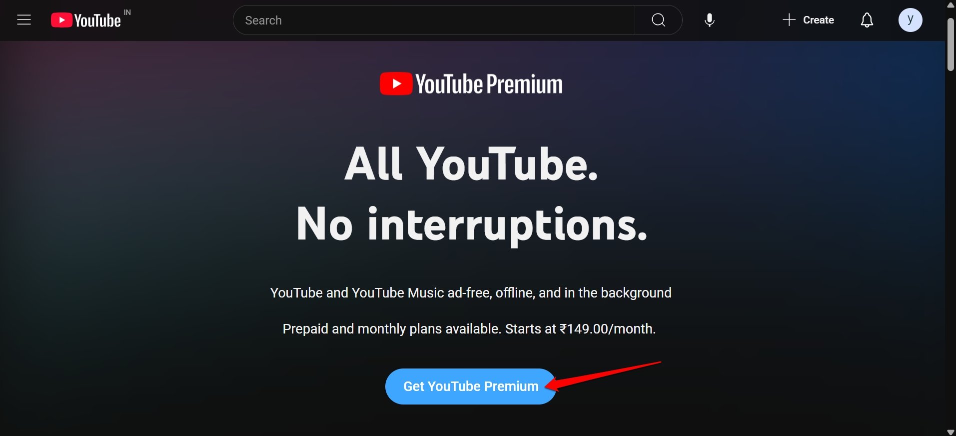 how to get YouTube premium for free