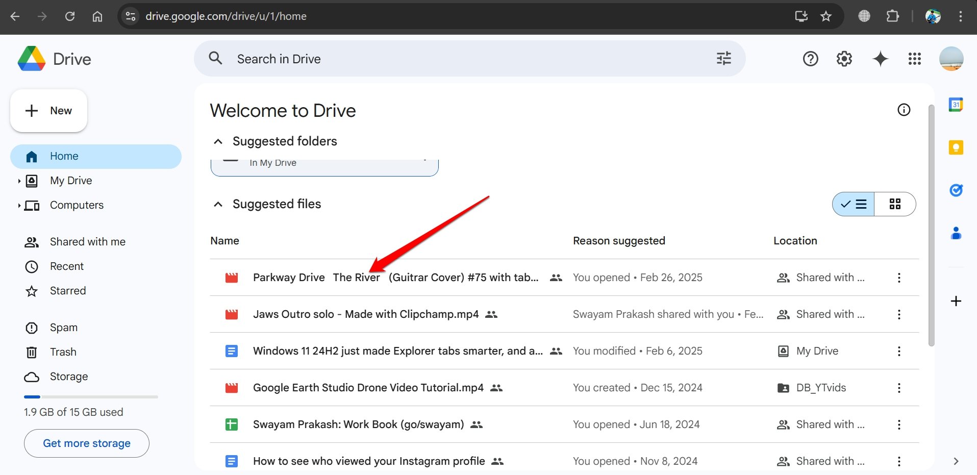 how to play a video on Google drive