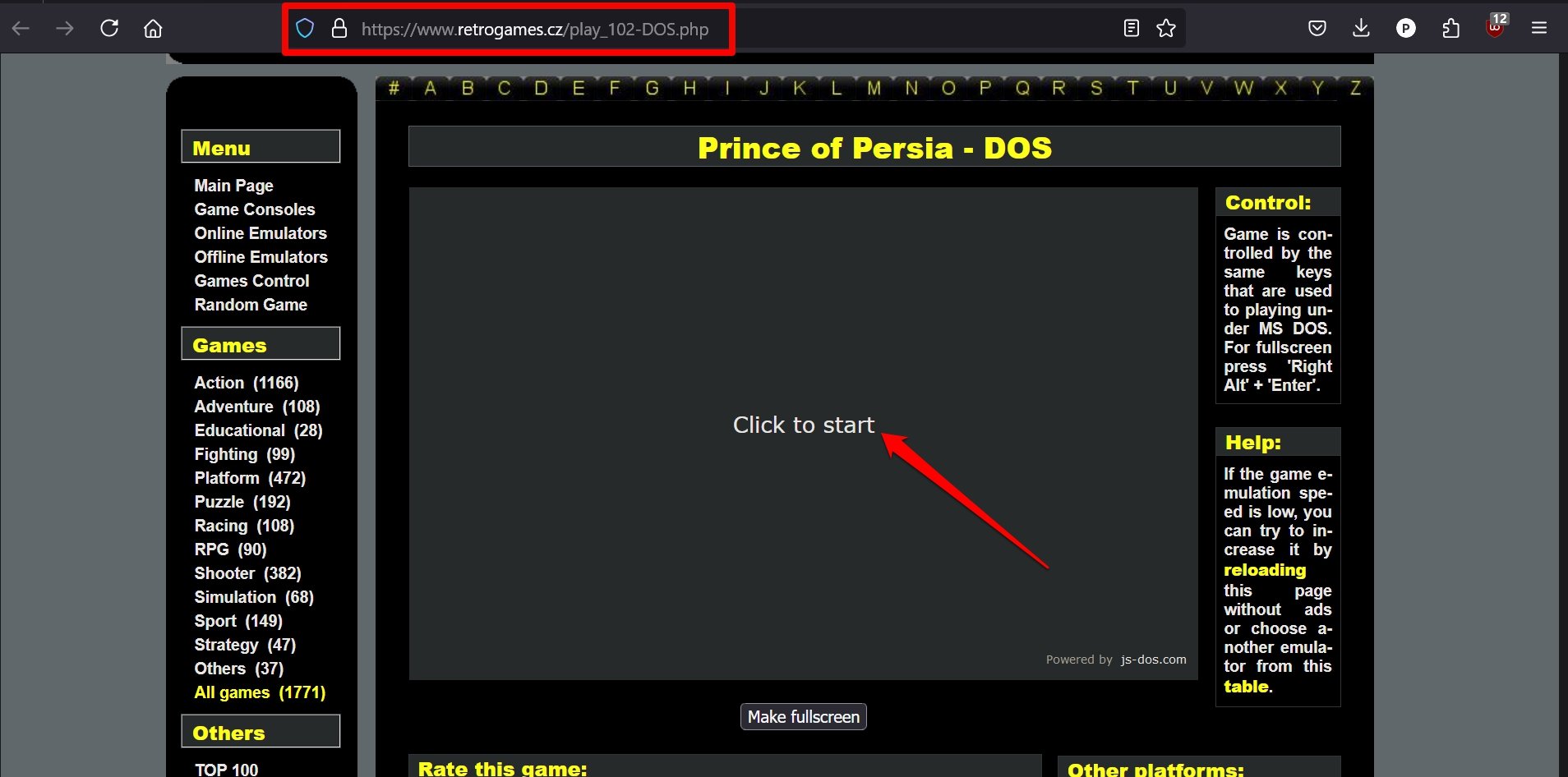 how to play prince of persia online