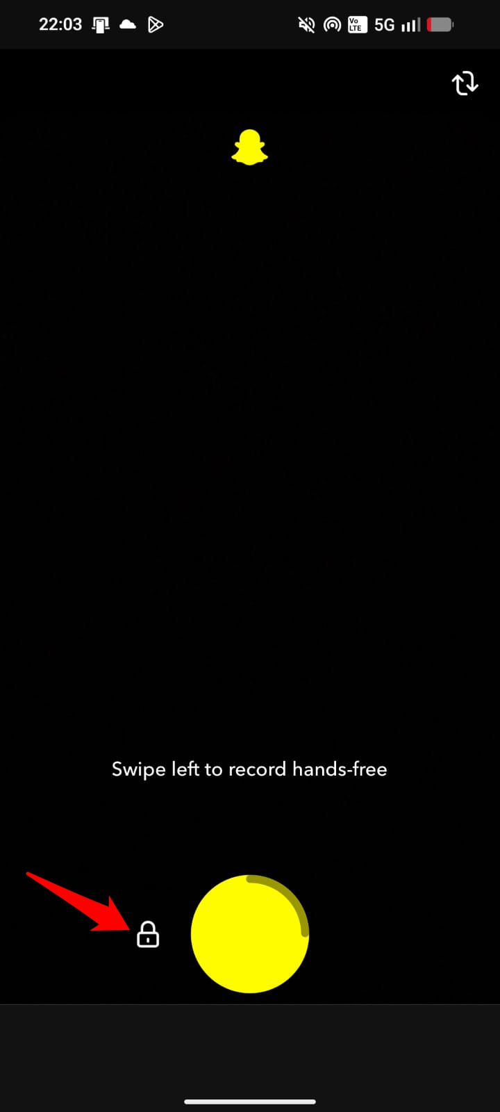 how to record handsfree video in Snapchat