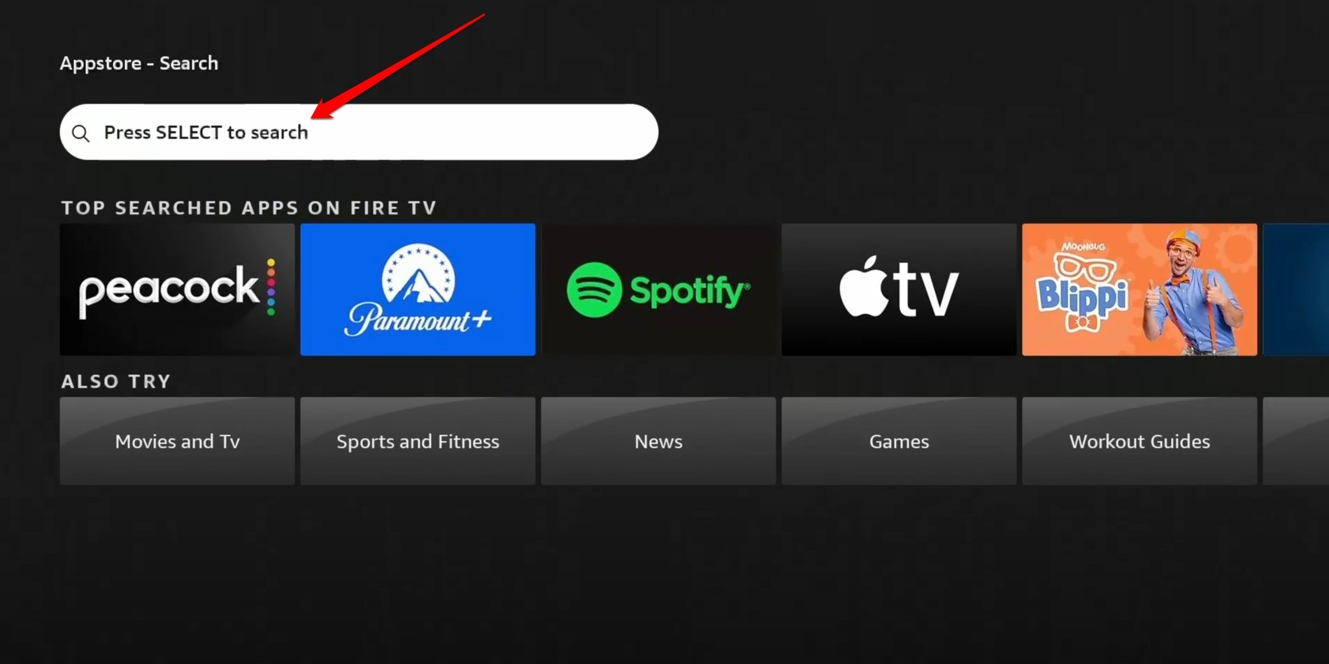 how to search for app on Amazon app store