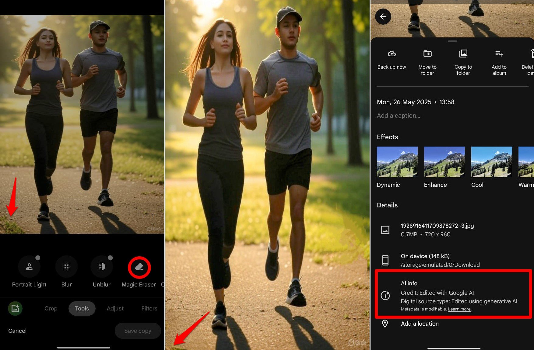 how-to-use-Google-Photos to check if an image is edited using-AI