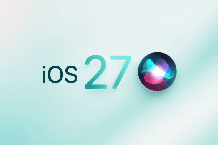 iOS 27 AI features concept logo with Siri