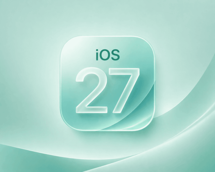 iOS 27 concept logo