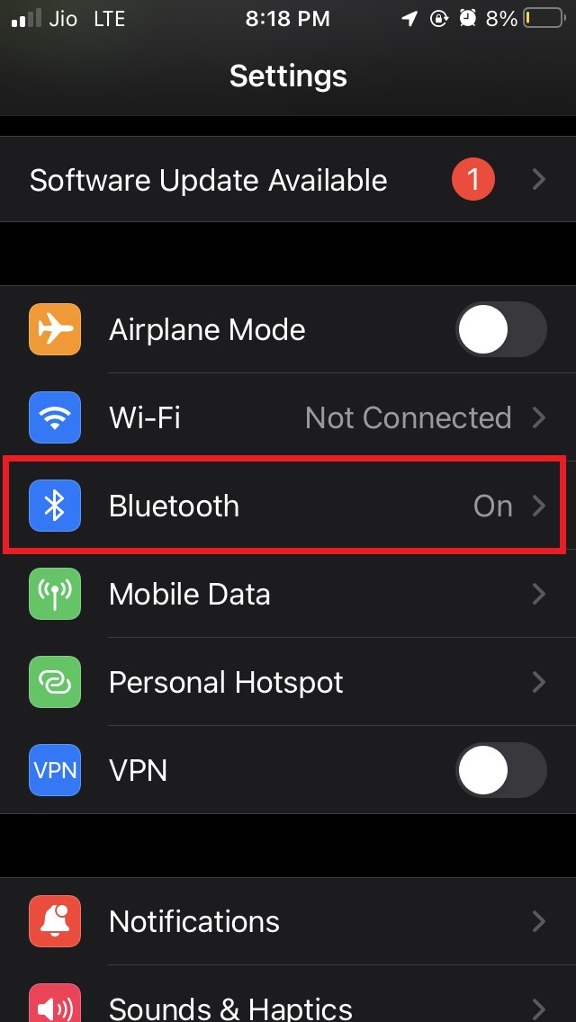 iOS Bluetooth devices