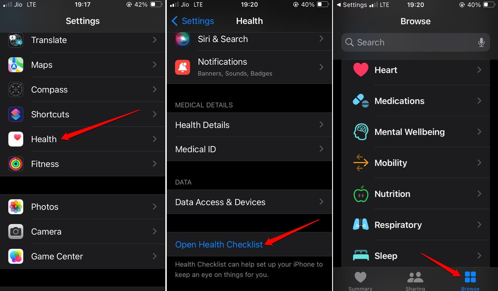 iOS Open Health checklist
