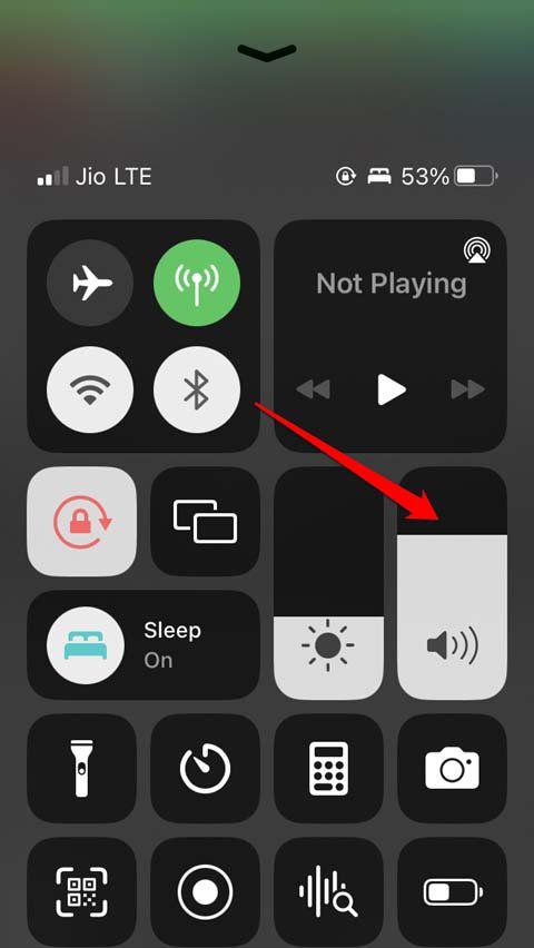 iOS control center volume bar