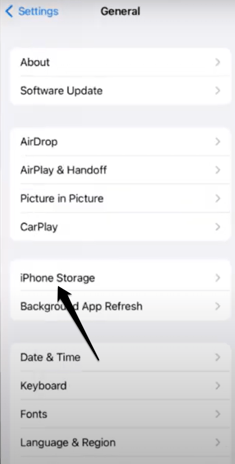 iPhone Storage