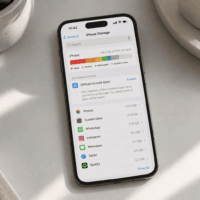 iPhone storage showing near full