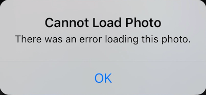 iPhone Cannot Load Photo