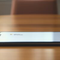 A Google Pixel 10 Pro and an iPhone 17 lying flat next to each other on a warm wooden table