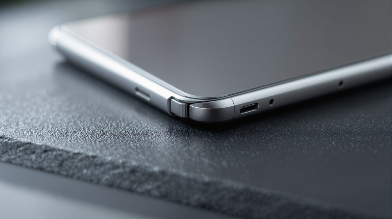 iPhone Fold Ultra liquid metal hinge close-up