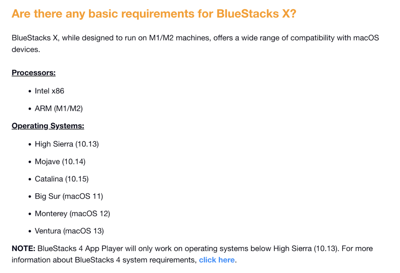 BlueStacks X Compatibility for macOS