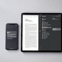 Google Pixel 10 phone and a Pixel Tablet side by side on a light grey concrete surface,