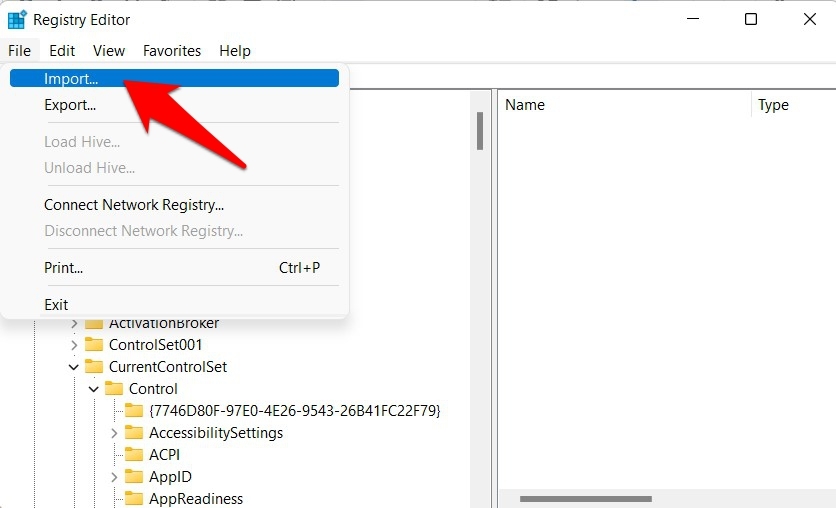 import registry backup windows 11