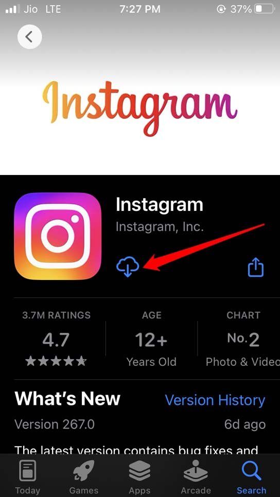 install instagram iOS