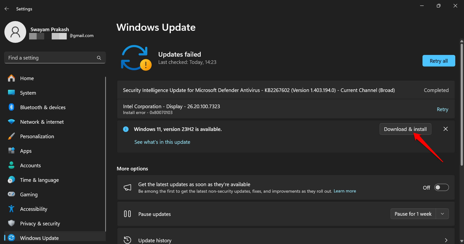 install windows 11 software update 
