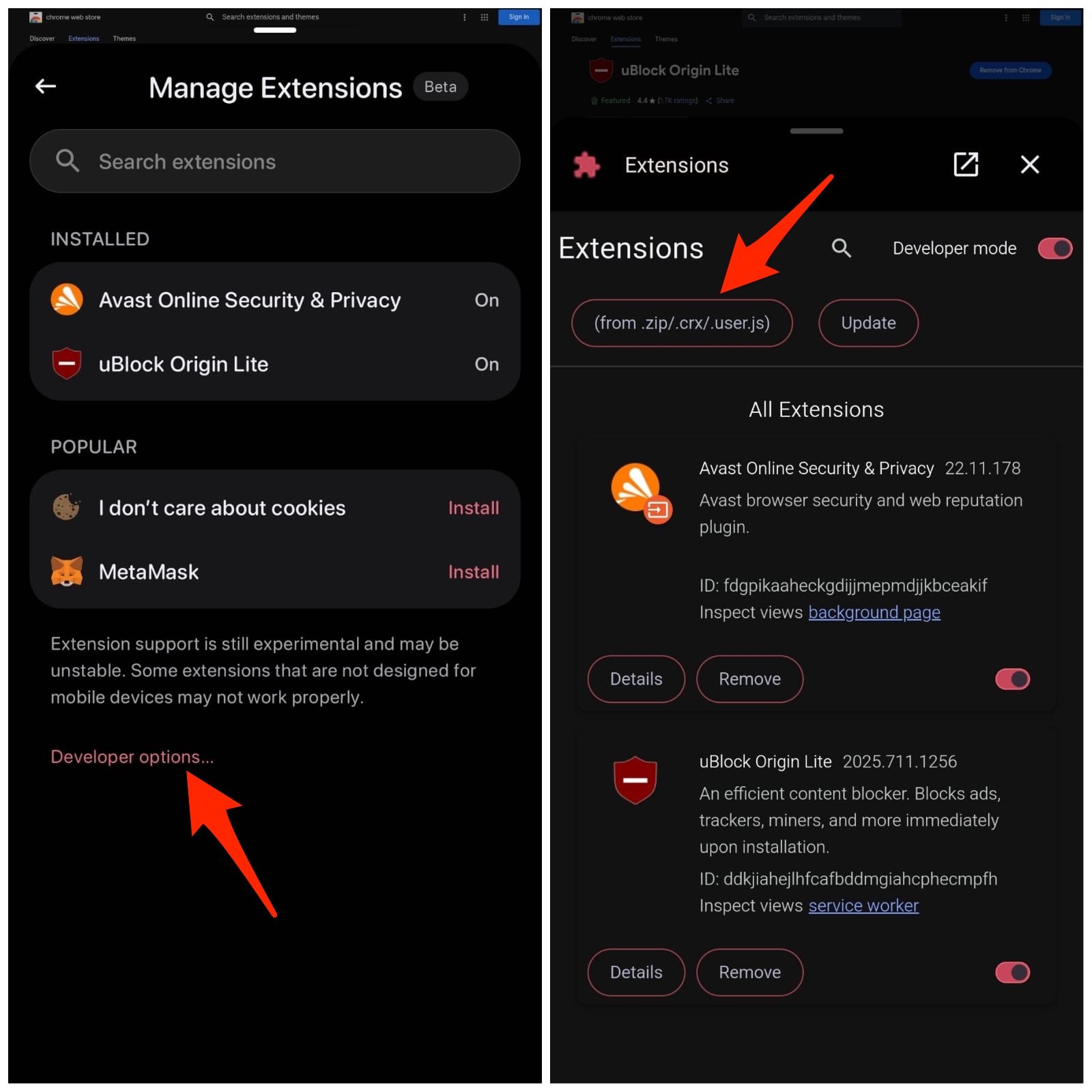 install manually using Developer mode.