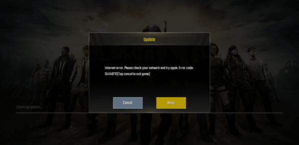 Internet Error PUBG MOBILE