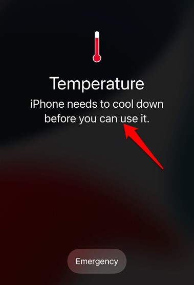 iphone overheating warning screen