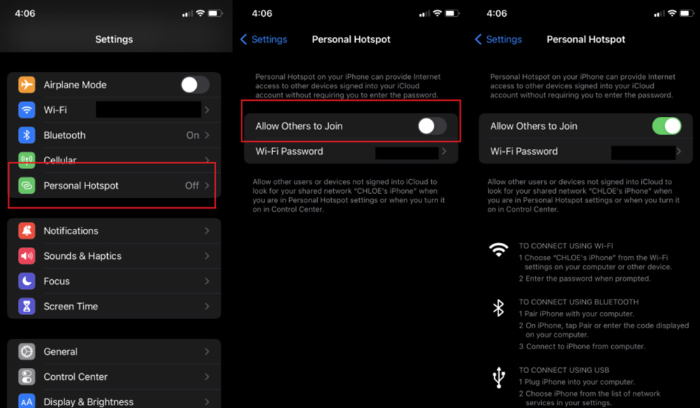 Steps to Turn on The Mobile Hotspot on iPhone