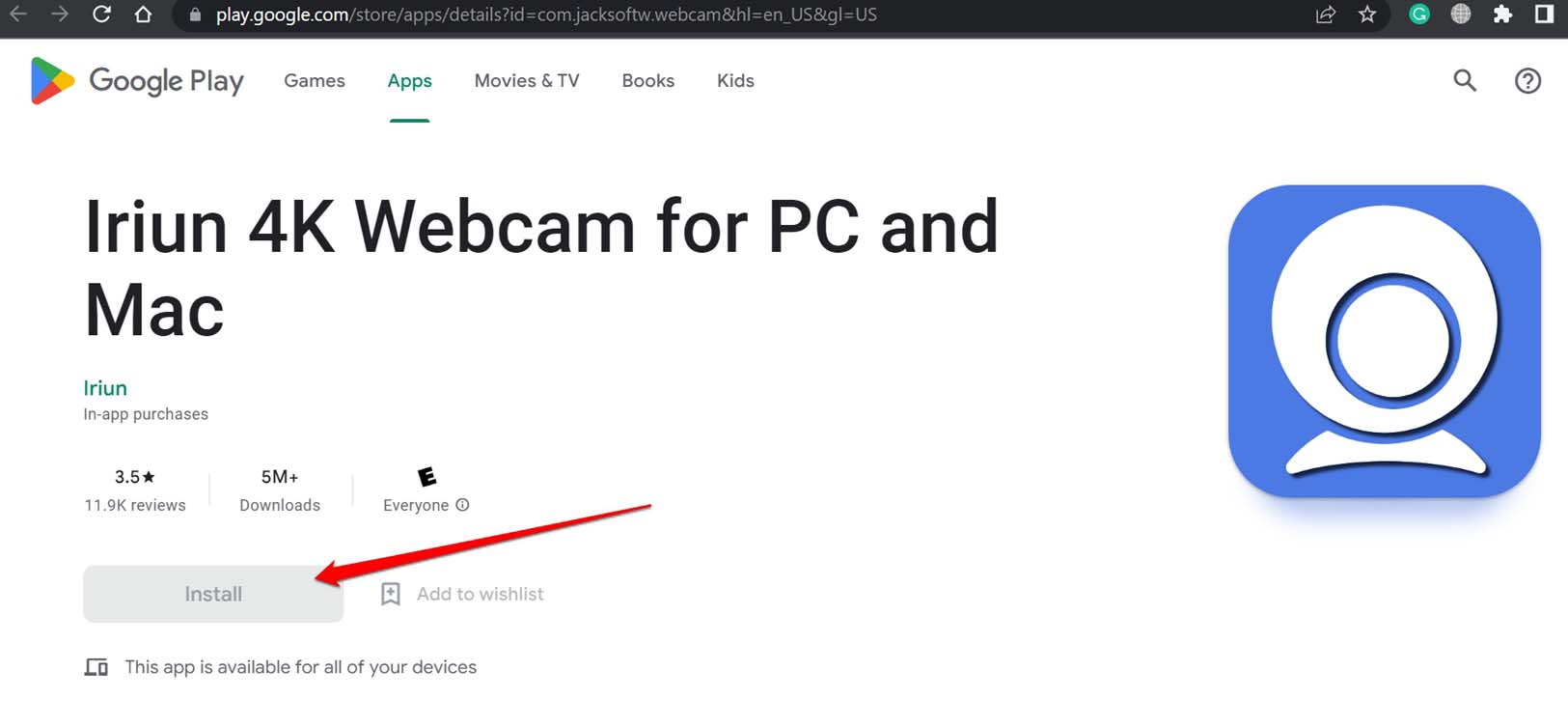 Iriun 4K Webcam for PC and Mac - Apps on Google Play