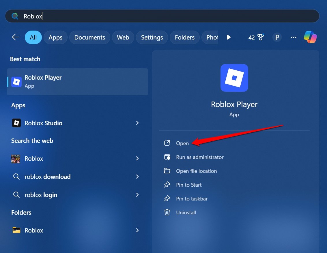 launch Roblox Player