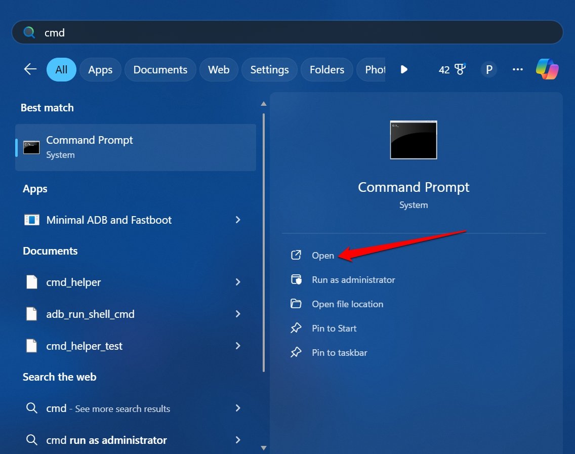 launch command prompt in Windows 11