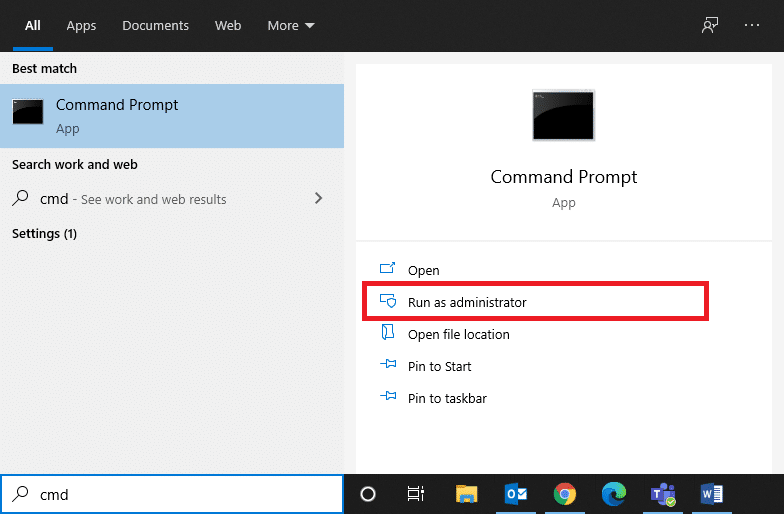 run command prompt as admin mode