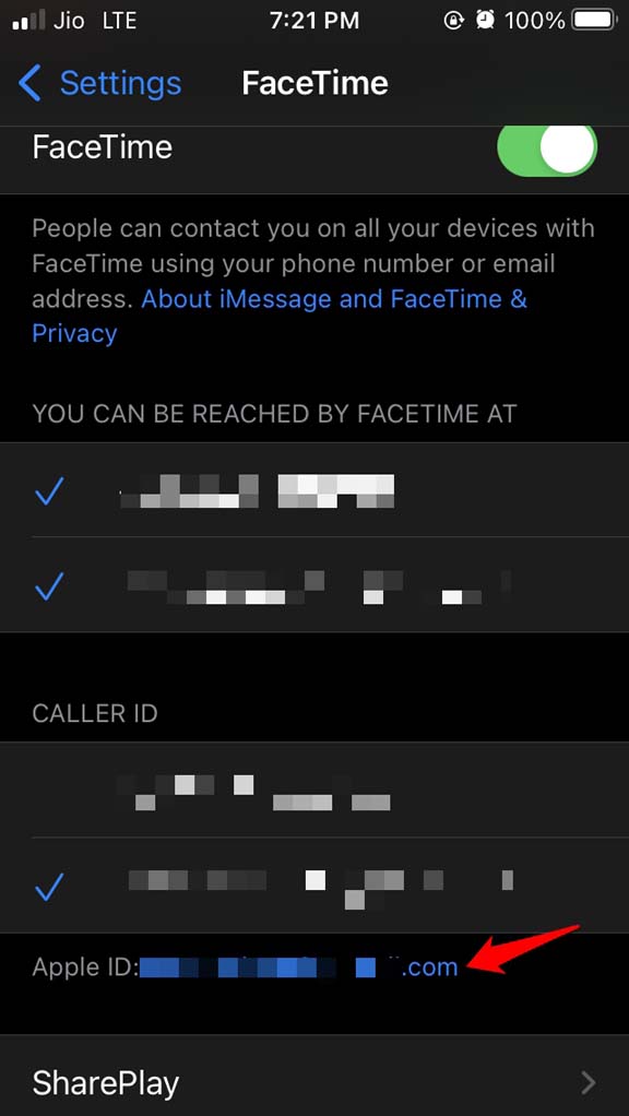 log out of Facetime through Apple ID