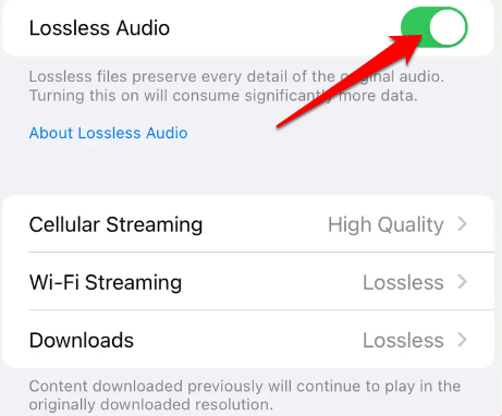 Turn off lossless audio.