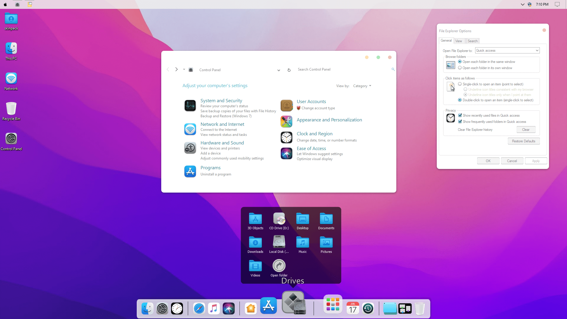 mac windows 10 theme