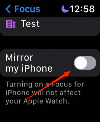 disable the toggle bar next to the 'Mirror my Phone' optio