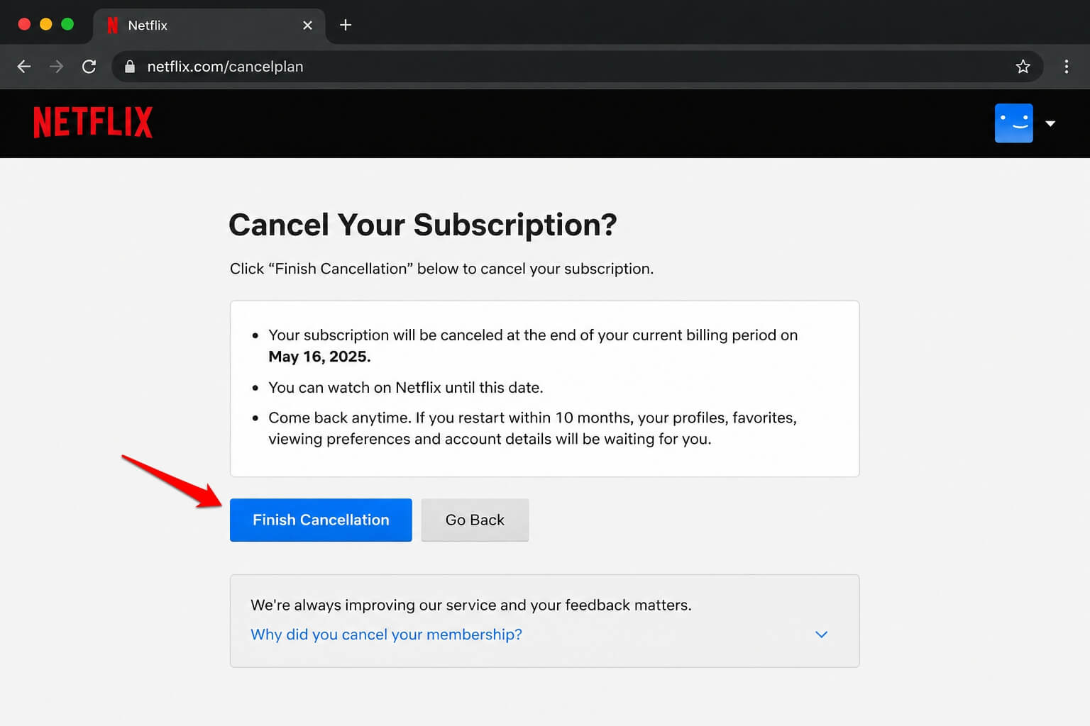 netflix subscription cancellation