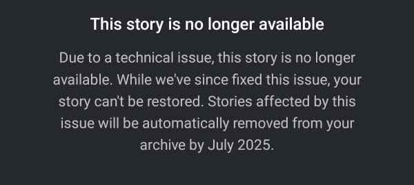 no way to restore the deleted stories