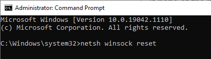 reset netowrk cmd commands windows