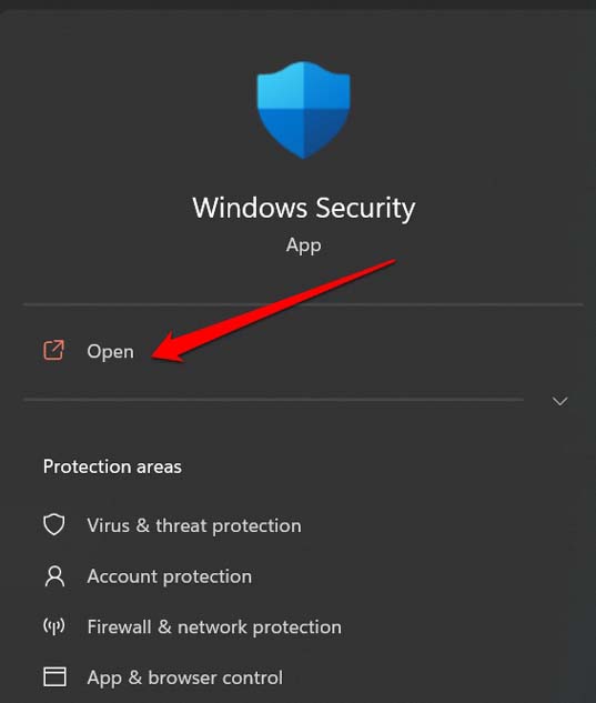 Abra la seguridad de Windows