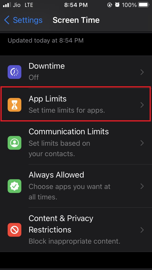 open app limits
