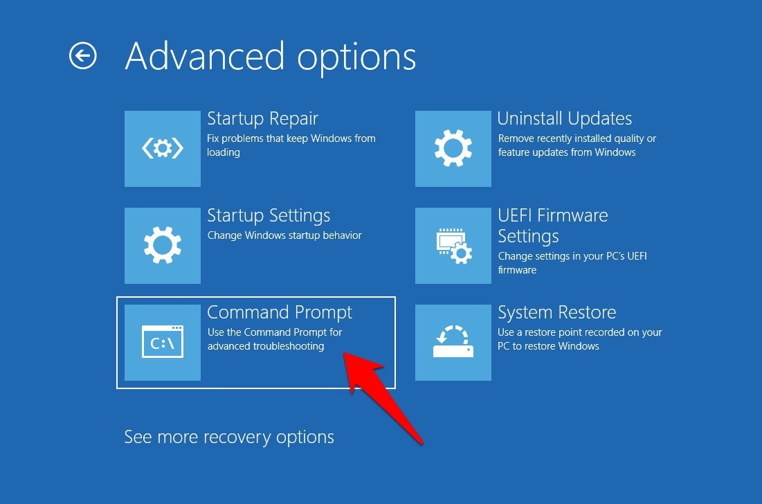 open command prompt from windows 11 advanced options