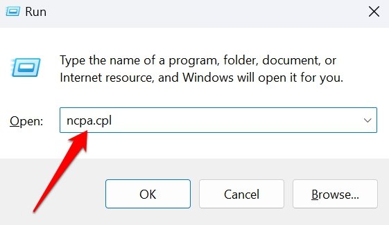 open network properties Windows OS