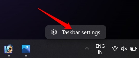 open taskbar settings